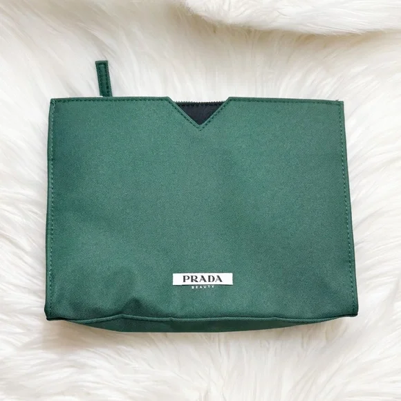 Emerald Green Prada Beauty Makeup Bag